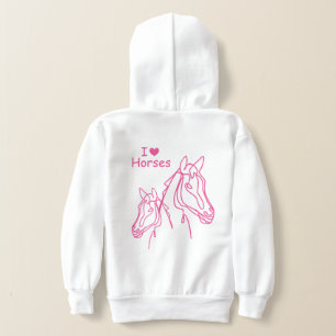Ich Liebe Pferde niedlichen Mädchenkleidung für Ki Hoodie