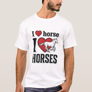 Ich liebe Pferde Vintage Gravur Shirt Design