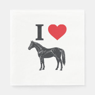 Ich liebe Pferde Vintage-Stich-Shirt-Design_1 Serviette