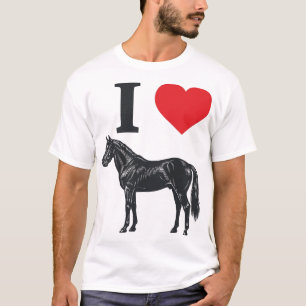 Ich liebe Pferde Vintage-Stich-Shirt-Design_1 T-Shirt