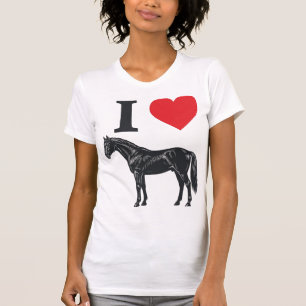 Ich liebe Pferde Vintage-Stich-Shirt-Design_1 T-Shirt