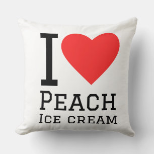 Ich liebe Pfirsich-Eiscreme Kissen