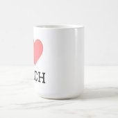 Ich liebe Pfirsich Kaffeetasse (Mittel)