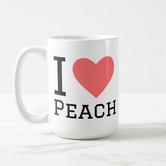 Ich liebe Pfirsich Kaffeetasse (Links)