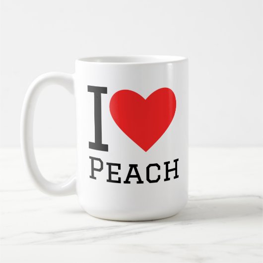 Ich liebe Pfirsich Kaffeetasse (Links)
