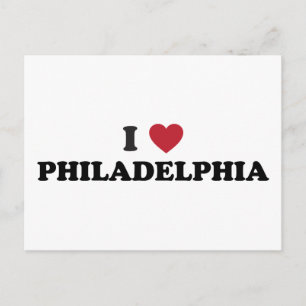 Ich liebe Philadelphia Pennsylvania Postkarte