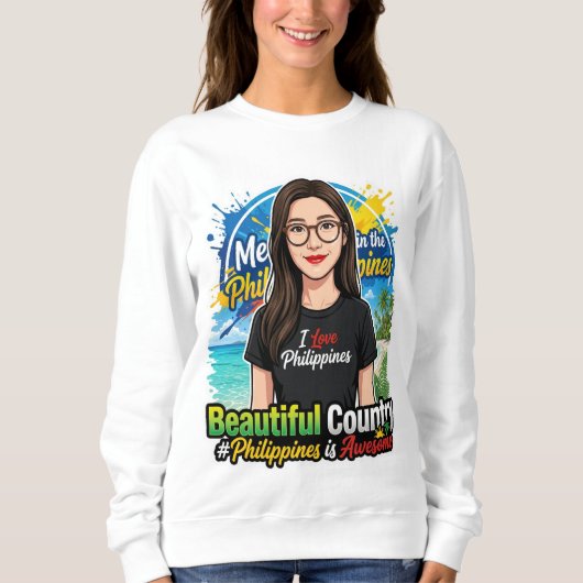 Ich liebe Philippinen Sweatshirt (Vorderseite)