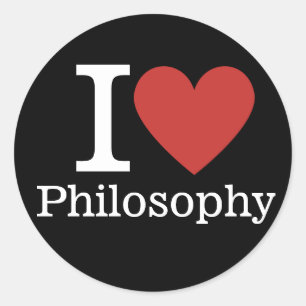 Ich ❤️ Liebe Philosophie für Studenten/Fakultät Runder Aufkleber