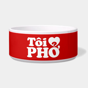 Ich liebe Pho (Tôi ♥ PHỔ) Vietnamesische Sprache Napf