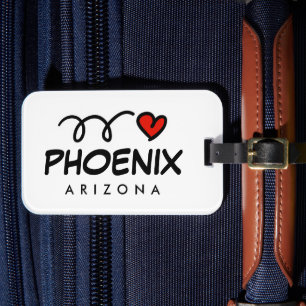 Ich liebe Phoenix Arizona Reisegepäcketiketten Gepäckanhänger