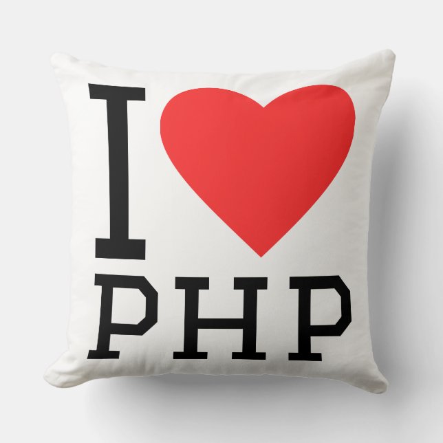 Ich liebe PHP  Kissen (Vorderseite)