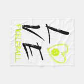 Ich liebe Pickleball lustiger Pickle Ball Fleecedecke (Vorderseite (Horizontal))