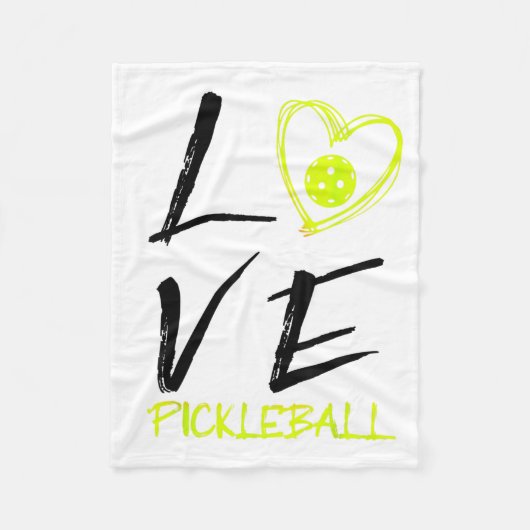 Ich liebe Pickleball lustiger Pickle Ball Fleecedecke (Vorderseite)