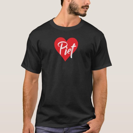 Ich Liebe Piet Vorname Liebe Herz T-Shirt (Vorderseite)