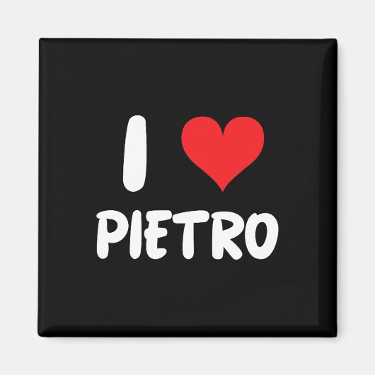 Ich liebe Pietro - Herz - Name Magnet (Vorne)