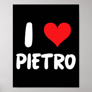 Ich liebe Pietro - Herz - Name Poster