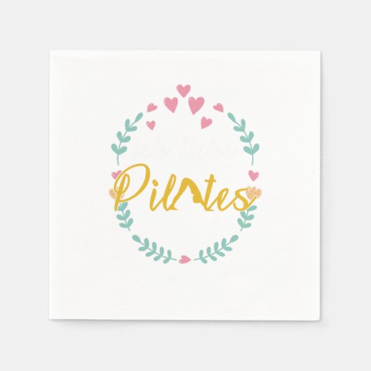 Ich liebe Pilates Entspannungs-Muskeltraining Gesc Serviette (Vorderseite)