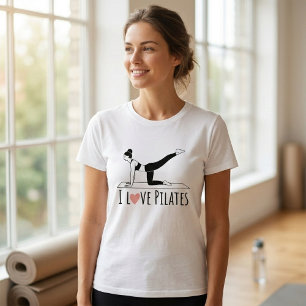 Ich liebe Pilates Zitat Simple Heart Workout T-Shi T-Shirt