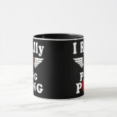 Ich Liebe Ping Pong Tischtennis  Tasse (Zentrum)