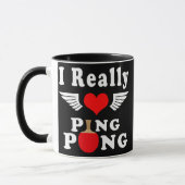 Ich Liebe Ping Pong Tischtennis  Tasse (Links)