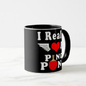 Ich Liebe Ping Pong Tischtennis  Tasse (VorderseiteRechts)