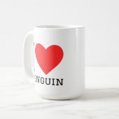 Ich liebe Pinguin Kaffeetasse (Vorderseite Links)