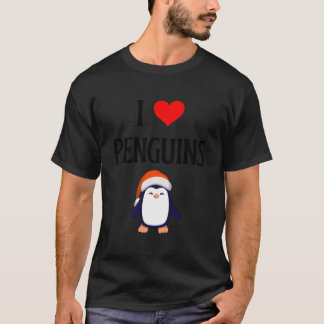 Ich liebe Pinguine Ich Er Pinguine Pinguine Seevög T-Shirt
