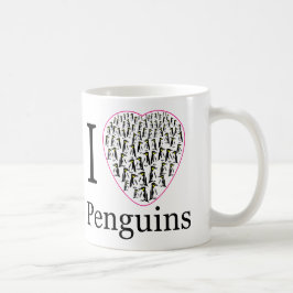 Ich Liebe Pinguine rosa Herzklopfen Kaffeetasse