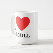 Ich liebe Pitbull Kaffeetasse (Vorderseite Links)