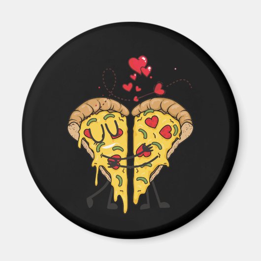 Ich Liebe Pizza Fun Fast Food Magnet (Vorne)
