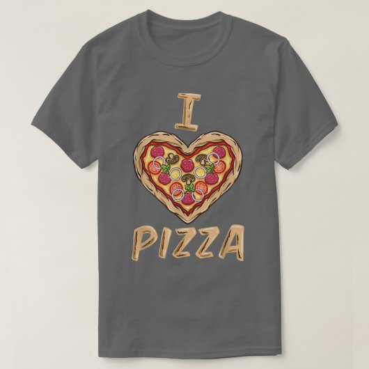 Ich Liebe Pizza für Pizza Lover T-Shirt (Design vorne)