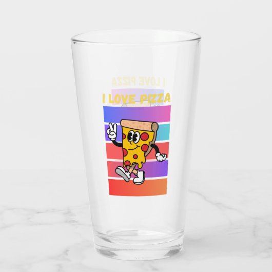 Ich Liebe Pizza. Glas (Rückseite)