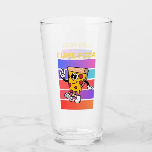 Ich Liebe Pizza. Glas (Vorderseite)