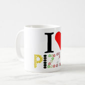 Ich liebe Pizza Kaffeetasse (Vorderseite Links)