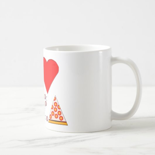 Ich liebe Pizza Kaffeetasse (Rechts)