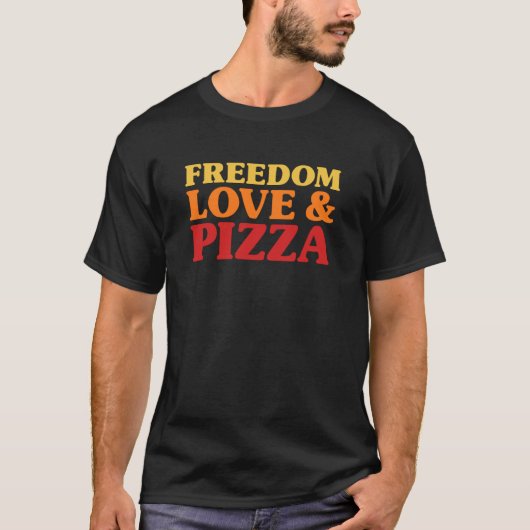 Ich liebe Pizza Lustige Pizza T-Shirt (Vorderseite)