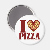 Ich liebe Pizza Magnet (Vorderseite/Rückseite)