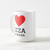 Ich liebe Pizza Marinara Kaffeetasse (Vorderseite Links)