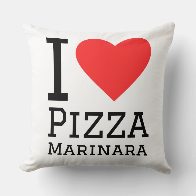 Ich liebe Pizza Marinara  Kissen (Vorderseite)
