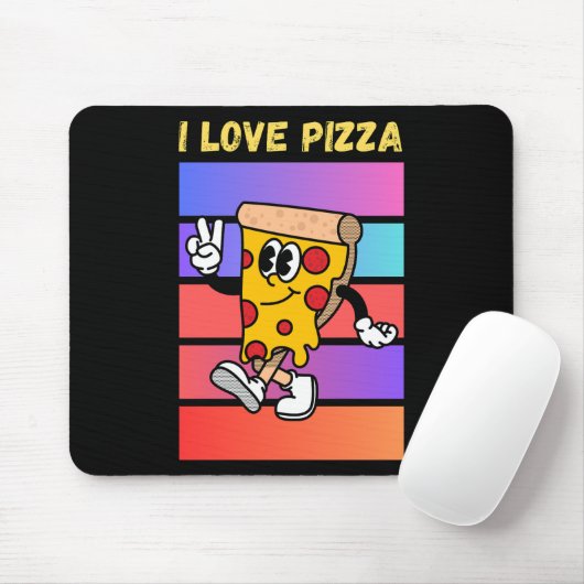 Ich Liebe Pizza. Mousepad (Mit Mouse)