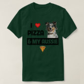 Ich Liebe Pizza & My Aussie Dog Lover Geschenk Aus T-Shirt (Design vorne)