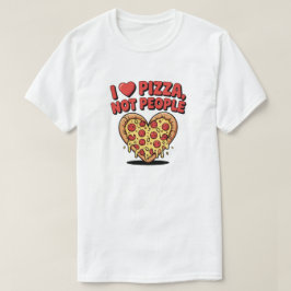 Ich liebe Pizza, nicht Menschen Lustiges Pizza-T-S T-Shirt