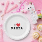 Ich liebe Pizza-Papier-Party-Teller Pappteller (Party)