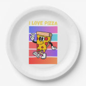 Ich Liebe Pizza. Pappteller (Vorderseite)