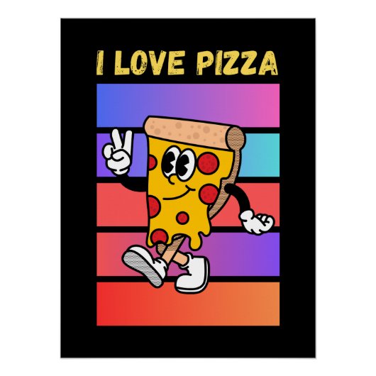 Ich Liebe Pizza. Poster (Vorderseite)