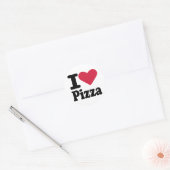 Ich Liebe Pizza Runder Aufkleber (Umschlag)