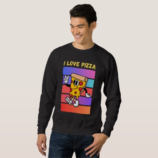 Ich Liebe Pizza. Sweatshirt (Vorne ganz)