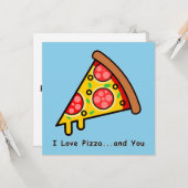 Ich Liebe Pizza.und du Funny Palentine's Day Card Karte (Vorderseite/Rückseite Beispiel)