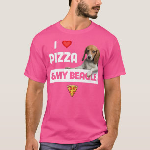 Ich Liebe Pizza und mein Beagle Dog Eigentümer Pep T-Shirt