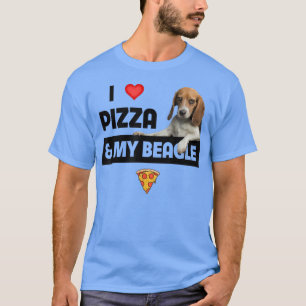 Ich Liebe Pizza und mein Beagle Dog Eigentümer Pep T-Shirt